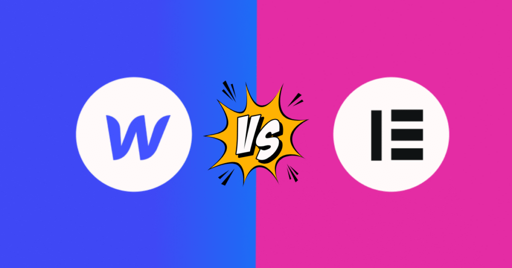 Webflow vs Elementor feature image