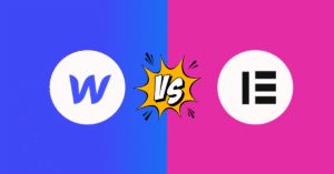 Webflow vs Elementor feature image
