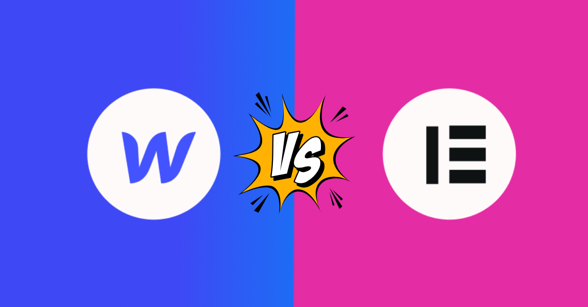 Webflow vs Elementor feature image